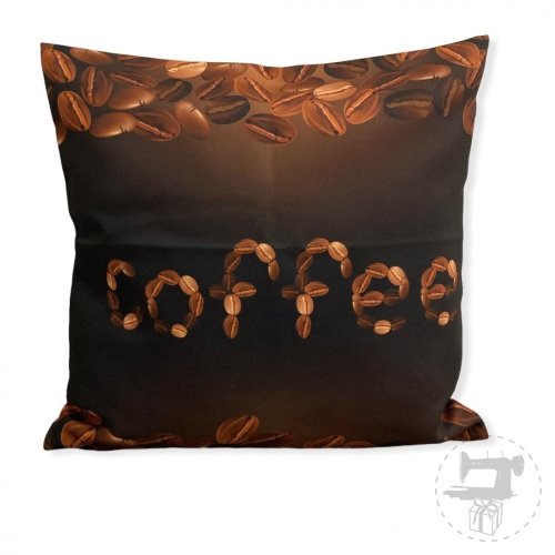 Povlak na polštářek káva, coffe, zrnka kávy