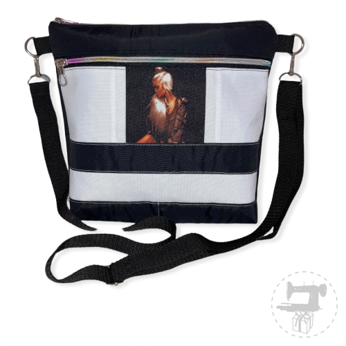Crossbody černobílá